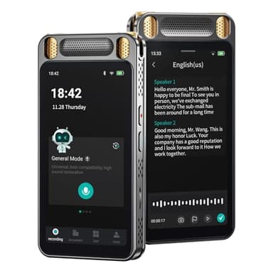 AI Voice Recorder with Playback, Digital Voice Recorder with Unlimited Transcription, Summary, Translation, Handheld Voice to Text Meeting Recorder and Transcriber, AI Recorder Device for Lectures