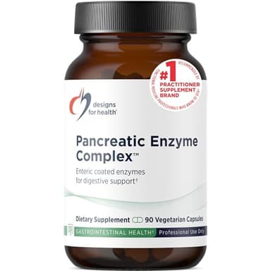 Designs for Health Pancreatic Enzymes Complex - Digestive Enzymes + Bromelain Supplement - Support Digestion + Gut Health - Delayed Release Capsule with Pancreatic Enzyme, Ox Bile (90 Capsules)