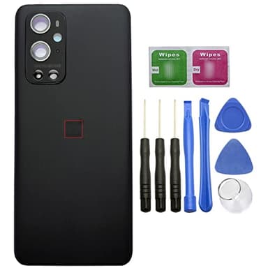 Ubrokeifixit for OnePlus 9 Pro Housing Rear Panel Back Glass Door Cover Replacement for OnePlus 9 Pro 5G 6.7" LE2121(NOT for 1+9R 6.55",NOT for 1+9 6.55") (1+9 Pro/Black)