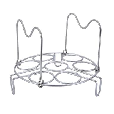 GREATLINK Stainless Steel Egg Rack & Steamer Basket for Pressure Cookers - 7 Egg Cooking Rack Trivet Organizer, Multi-Use Kitchen Tool for Eggs, Veggies, Utensils