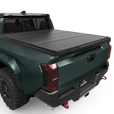 AUTOSAVER88 FRP Hard Tri-fold Truck Bed Tonneau Cover Fits for Toyota Tacoma 2024 2025 2026 5ft Bed (Excl. Trail Edition) with Deck Rail System