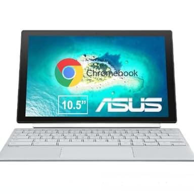 ASUS Chromebook CM30 Detachable 10.5 Inch 2-in-1 Laptop and Tablet | FHD Touchscreen Display, Fast-Charging Stylus | 4GB RAM, 64GB Storage | WiFi 6 | ChromeOS, Fog Silver | 12HR Battery Life