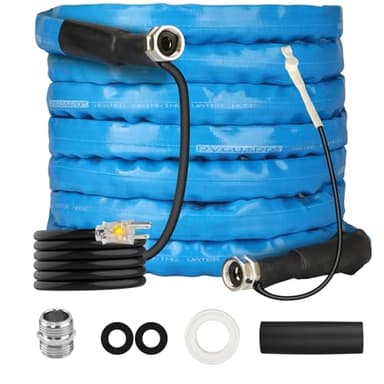 RVGUARD Heated Water Hose 25FT for RV, -20 ℉ Freeze Protection Heated Water Hose with Energy-Saving Thermostat, Lead and BPA Free for RV/Home/Garden
