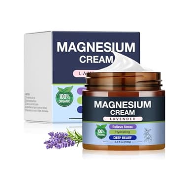 Magnesium Cream for Sleep – Soothing Nighttime Magnesium Lotion for Kids & Adults – Sweet Sleep Magnesium Butter with Topical Magnesium for Leg Cramps, Relaxation & Skincare – Lavender Scented