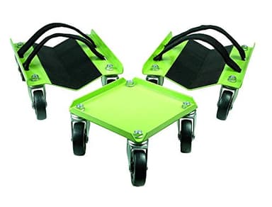 KASTFORCE Snowmobile Dolly Heavy Duty Carries up to 1500 lbs (682 kg) V-Slide with 2.5” Nylon Swivel Casters Rubber Pad Protecting Skis and 2 Pairs of Heavy Duty Straps Firmly Attaching on Skis KF2014