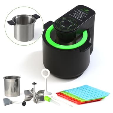 Vesicur Yeap Herbnifique 3-In-1 Decarboxylator & Oil Infuser & Gummy Maker Machine With Mixing Function, Tincture Maker, Herbal Recipe Book Included (Black)