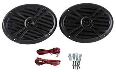 Rockville RMSTS69B 1000W 6x9 2-Way Marine Speakers, Waterproof, PEI Dome Tweeter, High-Power, for Boats and Outdoor Use (Pair)