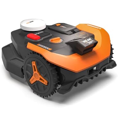 WORX Landroid Vision Cloud Robot Lawn Mower, No Perimeter Wire Robot Mower for 1/4 Acre, AI Obstacle Avoidance and RTK Cloud Navigation, 30% Slope, Auto Mapping, App Control, WR310