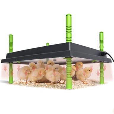 Shaledig Chick Brooder Heater Plate, 12"x16" Warmer Brooder Plate for Chicks with Adjustable Height & Temperature Display, 30W Temperature Control Brooder Heating Plate for 40 Baby Chicks Duck