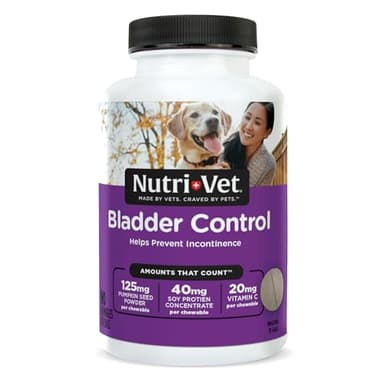 Nutri-Vet Bladder Control Supplement, Cranberry Supplement, Dog Products, Immune Support, Helps Dog Urinary Incontinence, Bladder Control Pills, Urinary Tract Health, Puppy Support, 90 Tablets