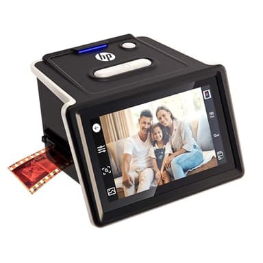 HP FilmScan Touch Screen Film & Slide Scanner Digitizer with 5” LCD Screen, Quickly Convert Negatives & Slides to Digital 22MP JPEG Photos, Compatible with 135, 126 and 110 Film & Slides