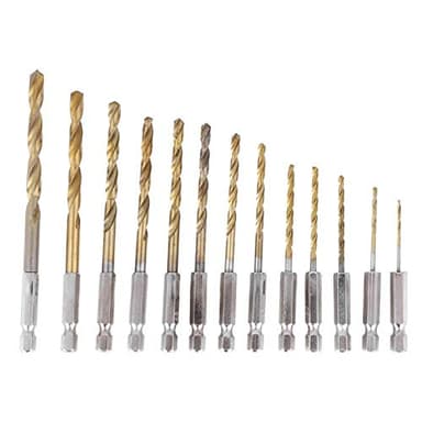 Drill Bits 13Pcs Drill Bits Set 1.5-6.5mm With Hexagonal Handle Deep Hole Drilling Wood Drilling Furadeira Matkap Brocas Para Metal