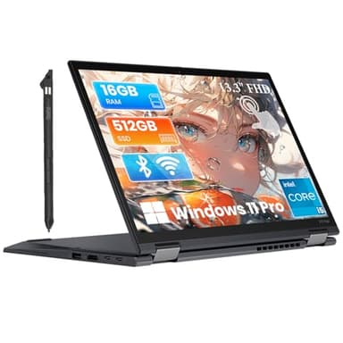 Lenovo ThinkPad X13 Yoga Gen 2 Touchscreen Laptop, Intel Core i5-1145G7, 16GB DDR4, 512GB SSD, Backlit Keyboard, HDMI, 13.3" Full HD Display, Windows 11 Pro (Renewed)