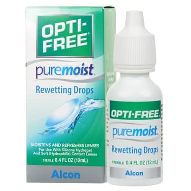 Opti-Free Puremoist Rewetting Drops, 12-mL