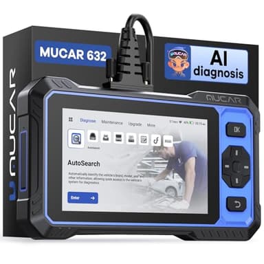 OBD2 Scanner, MUCAR 632 Elite AI-Assisted Bidirectional Scan Tool, 15 Reset Services Oil/TPMS/EPB/BMS/SAS/Brake/Throttle Car Scanner Diagnostic Tool, AutoAuth FCA, CANFD, AutoVIN, Lifetime Free Update