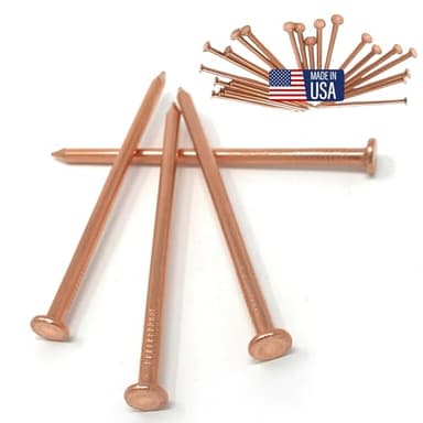 Dubbs Hardware 22-Pack Pure Copper 3.5-Inch Nail Spikes - Heavy-Duty Tree Stump Root Killer - Eco-Friendly & Chemical-Free Tree Removal - USA-Made Durable Spikes for Landscaping & Gardening