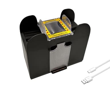 Triplgoat 6 Decks Automatic Card Shuffler Electric Heavy Duty-USB-C/Battery Powered(NOT Rechargeable), Fast & Quiet Shuffler for Poker, Casino Games (Supports All Standard Cards)