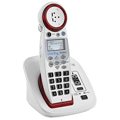 Clarity XLC3.4+ Amplified Cordless Landline Phone for Seniors, Elderly, Hard of Hearing, Hearing Impaired | Portable 50dB Home Phone w/Built-in Telephone Amplifier, Loud Ringer, Talking Caller ID