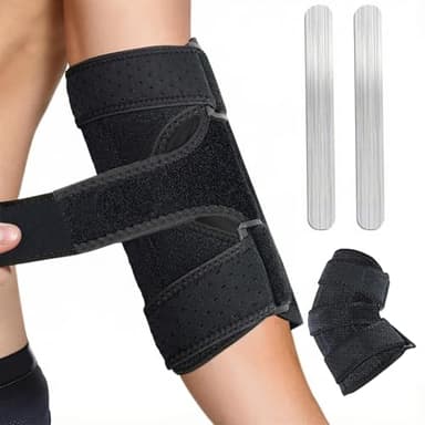 EpixCare Elbow Brace Cubital Tunnel Syndrome Ulnar Nerve Entrapment Splint - Tennis Elbow Immobilizer Sleeping Support - Adjustable Arm Compression Wraps Night Splints for Sleep Pain Tendonitis