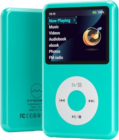 Mp3 Player with Bluetooth Y1 Portable Music Digital Players Supports Playlist Audiobook Video Nice Gadget for Kids Green