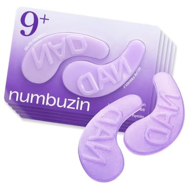 numbuzin No.9 Eye Patches, NAD+ Collagen Gel Eye Masks with Peptides, Caffeine & Niacinamide, Cooling Under Eye Patches for Puffy Eyes & Eyebags, Stocking Stuffers, 5 Pairs (10 Patches)