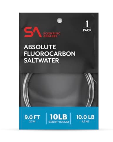 Scientific Anglers Absolute Fluorocarbon Saltwater Leader 9 ft Single Pack 16 lb