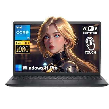Dell 15.6" Touchscreen Laptop, Intel 10-Core i5-1334U(Beat Ryzen 7 7730U), 32GB RAM 1TB SSD, Win 11 Pro WiFi6 Long Battery Life, Laptops-Computer for Gaming Business Carbon Black