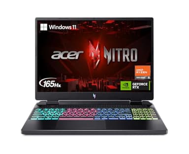 Acer Nitro 16 Gaming Laptop | AMD Ryzen 5 7640HS Hexa-Core CPU | NVIDIA GeForce RTX 4050 Laptop GPU | 16" WUXGA 165Hz IPS Display | 8GB DDR5 | 512GB Gen 4 SSD | WiFi 6E | RGB Backlit KB | AN16-41-R148