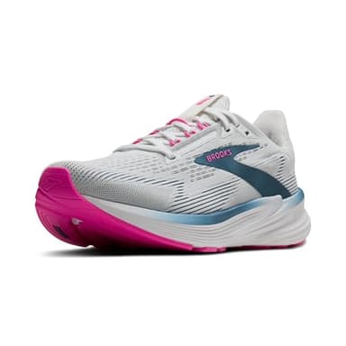 Brooks Women’s Revel 8 Neutral Running & Walking Shoe - White/Moonlight/Pink - 8.5 Medium
