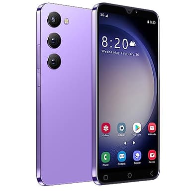 TalkCeLL Cheap Mobile Phones, 5.0 Inch, Android 9.0, Dual SIM Dual Camera, Quad Core, 16GB ROM【Expandable up to 128GB】, Support WiFi/Bluetooth/FM, Face Unlocked Phones (Purple)