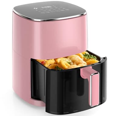 Sweetcrispy 6QT Air Fryer with Window, Square Airfryer Oven 12-in-1 for Family, 400°F Rapid Air Crispy Technology, Roast Bake Dehydrate, Nonstick & Easy-Clean Basket