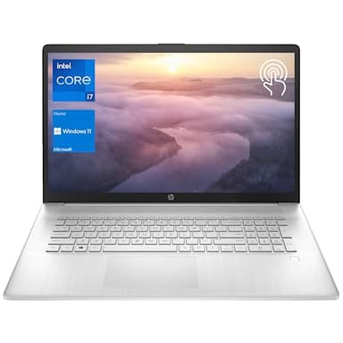 HP Essential 17t Business Laptop, 17.3" HD+ Touchscreen Display, Intel Core i7-1355U (> R5 7430U) High-Performance Tier Processor, 64GB RAM, 1TB SSD, HDMI, Fingerprint Reader, Wi-Fi 6, Windows 11 Home