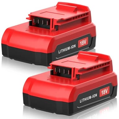 Reoben 2 Pack 3.6Ah PC18BLX 18V Replacement Battery for Porter Cable 18V Battery PC18B PC18BL PC18B-2 Compatible with Porter Cable 18V Lithium Battery PC18BLEX PCC489N PC188 Power Tools (Red)