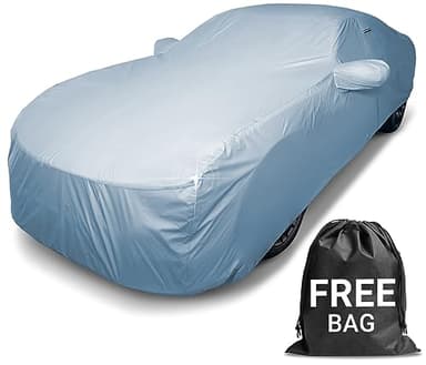 iCarCover 15-Layer Car Cover Waterproof All Weather | Premium Quality Car Covers for Automobiles 100% UV Protection, Mustang, Camaro, XK, 4-Series, M4, Supra, Thunderbird, Size C10 (See Size Chart)
