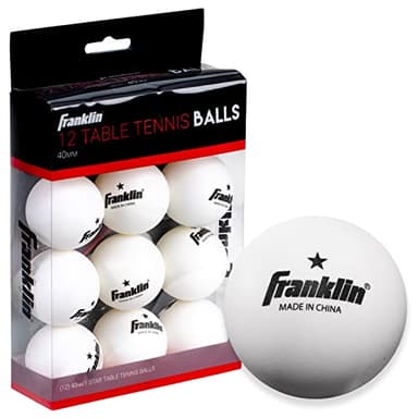 Franklin Sports 1 Star Table Tennis Balls (Pack of 12), 40 mm