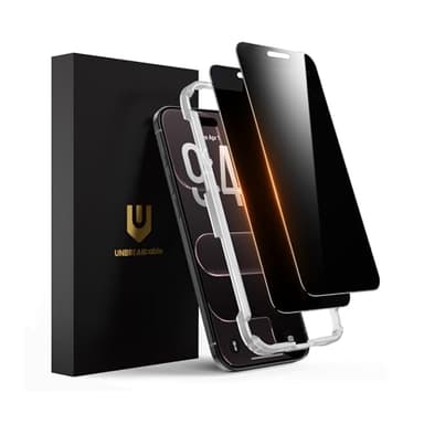 UNBREAKcable Privacy Screen Protector for iPhone Air, Full Coverage Shatterproof Tempered Glass [True 28°Anti Spy] [9H Hardness] [Easy Installation Frame] 2-Pack Private Screen for iPhone Air