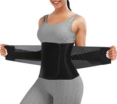 ChongErfei Waist Trainer Belt for Women & Man - Waist Trimmer Ab Belt - Tummy Control Body Shaper(Black,Medium)