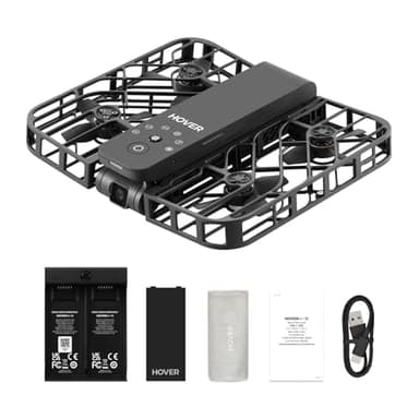 HOVERAir X1 Drone with Camera, Self-Flying Camera Drone with Follow Me Mode, Foldable Mini Drone with HDR Video Capture, Palm Takeoff, Intelligent Flight Paths, Hands-Free Control Black (Combo)