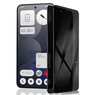 Cmiuubrer 2 Pack Privacy Tempered Glass for Nothing Phone 3a Pro Screen Protector, 9H Hardness Anti Scratch, Anti Spy Tempered Glass Film, Black Protector for Nothing Phone 3a Pro