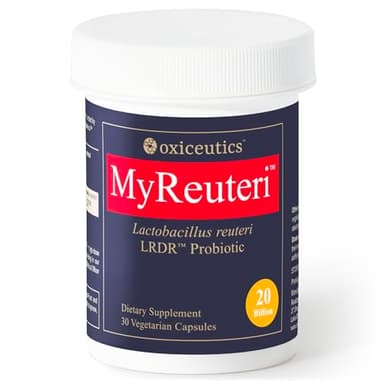 MyReuteri™ 20 Billion CFU Probiotic – Enhanced-Strength L. reuteri LRDR™ + FOS Prebiotic – by Dr. William Davis – Makes Yogurt-Like Superfood – 30 Veg Capsules