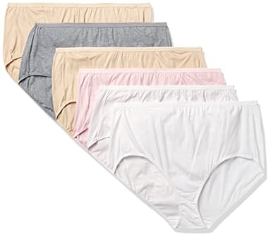 Just My Size Women's High Waist Brief 6-Pack