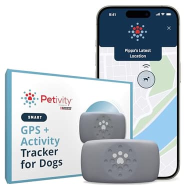 Petivity Smart GPS and Activity Pet Tracker for Dogs Powered by Purina, Waterproof Real Time Tracking GPS Dog Collar, Downloadable App, Subscription Required