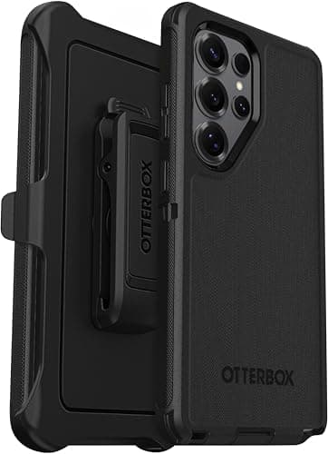 OtterBox Samsung Galaxy S25 Ultra (Only) - Defender Series Case - Black - Holster Clip Included - Rugged & Durable - with Port Protection - Wireless Charging Compatible - Non-Retail Packaging