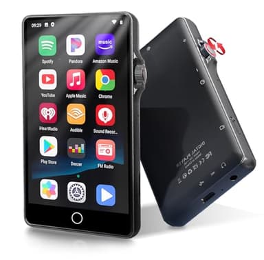 80GB MP3 Player with Bluetooth and Wifi, MP3 Player with Spotify, Pandora,Amazon Music 4" Touch Screen Android Music Player with Libby, FM Radio Bluetooth MP3 Player with HiFi Sound for Sports Runners