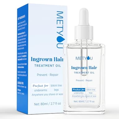 Metyou Ingrown Hair Treatment Oil for Women: V Soothes Redness & Prevents Razor Bumps - After Shave Treatment Oil for Bikini Area, Legs, Underarm and Arm - 80ML