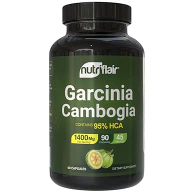 NutriFlair Garcinia Cambogia 95% HCA, 90 Capsules