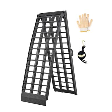 FACHNUO 10FT Motorcycle Ramp for Pickup Trucks, 1500lbs Capacity 1PC, Aluminum Heavy Duty Loading Ramp for Dirt Bike, Trailer, Lawn Mower, ATVs, UTVs, Golf Cart, Tailgate, 120" L x 18" W