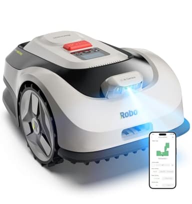 Raccoon 2 SE Wire Free Robot Lawn Mower, No RTK for Max. 0.15 Acre Lawn Area, 1.18"–3.15” Cutting Height, Intelligent AI Robotic Lawn Mower with 5Ah Fast-Charging Battery Robot Mower for Small Lawns