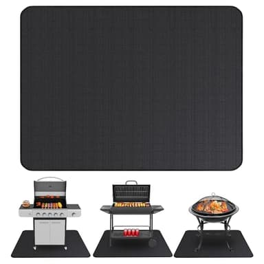 Under Grill Mats for Outdoor Grill (48 x 30 inch) Double-Sided Mat for Under Fire Pit Mat the Perfect Grill Matt for Outdoor Grill Deck Protector and BBQ Matt for Under Grill Mat for Deck