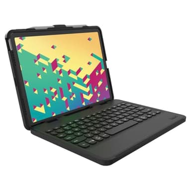 ZAGG Rugged Book Detachable Case and Magnetic-Hinged Keyboard for iPad Air 11" (M5)/ (M4)/ (M3)/ (M2) / iPad 10.9" (air 4th gen)/ 11" (1st & 2nd Gen), Bluetooth Pairing, Backlit Keyboard, Black